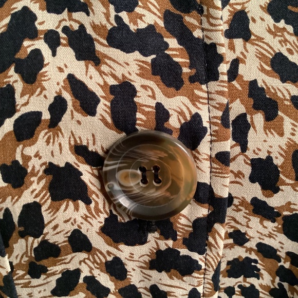 Leopard Print Trench or Car Coat with Pink Lining - Picture 7 of 10